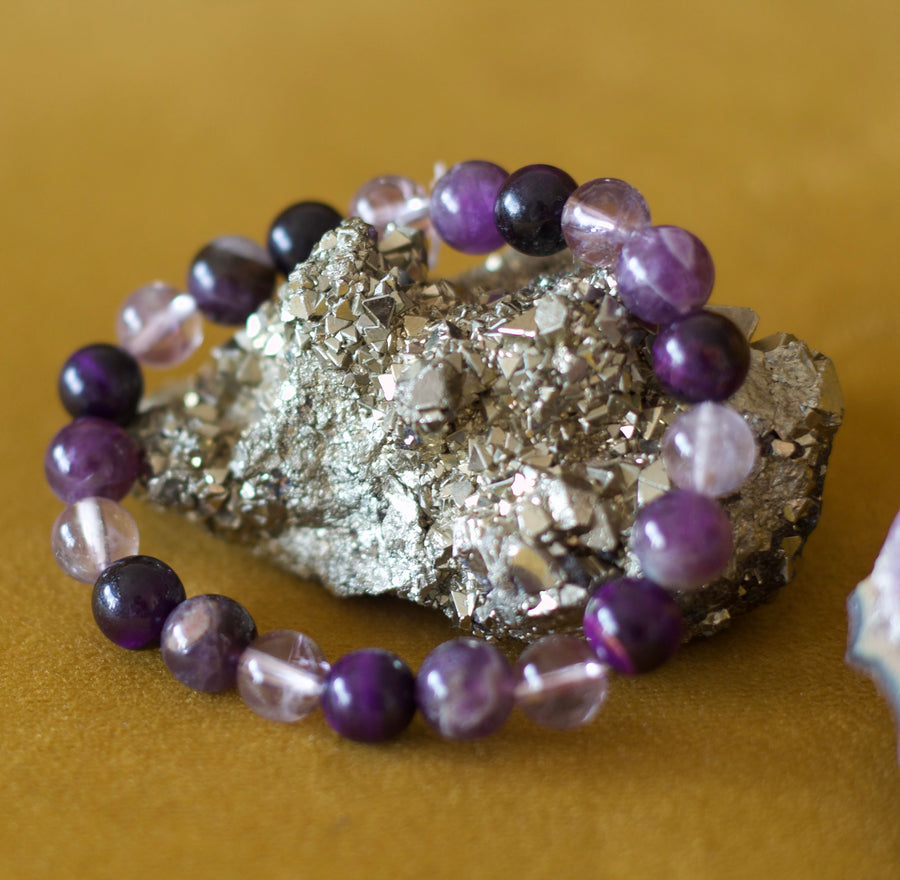 Amethyst Gemstone Bracelet – 14–18cm