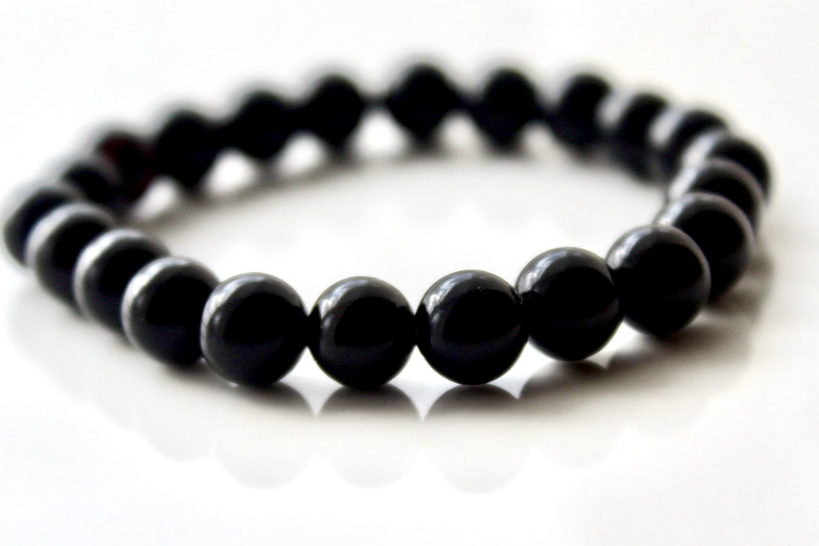 Black Obsidian Gemstone Bracelet – 8mm