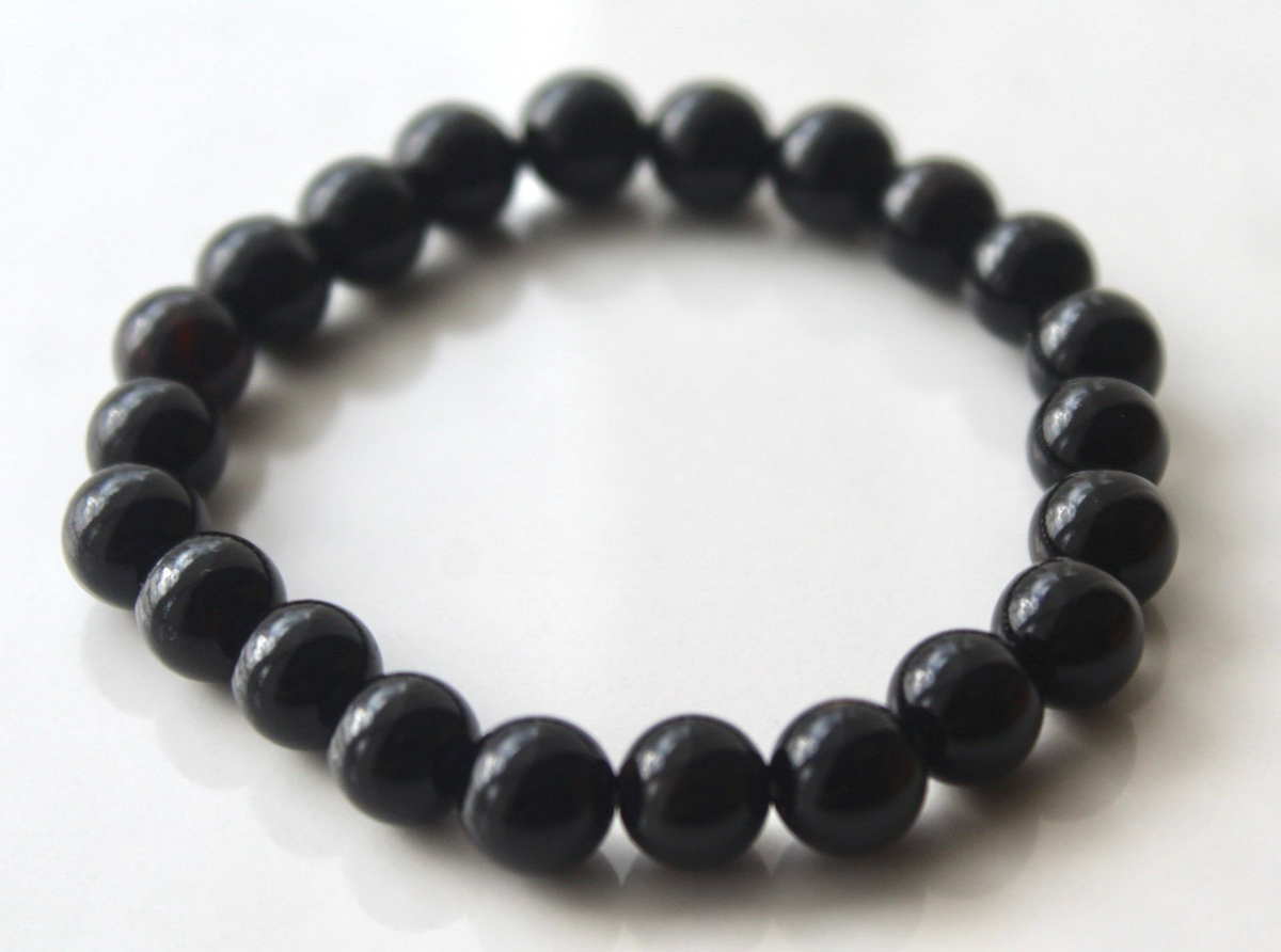 Black Obsidian Gemstone Bracelet – 8mm