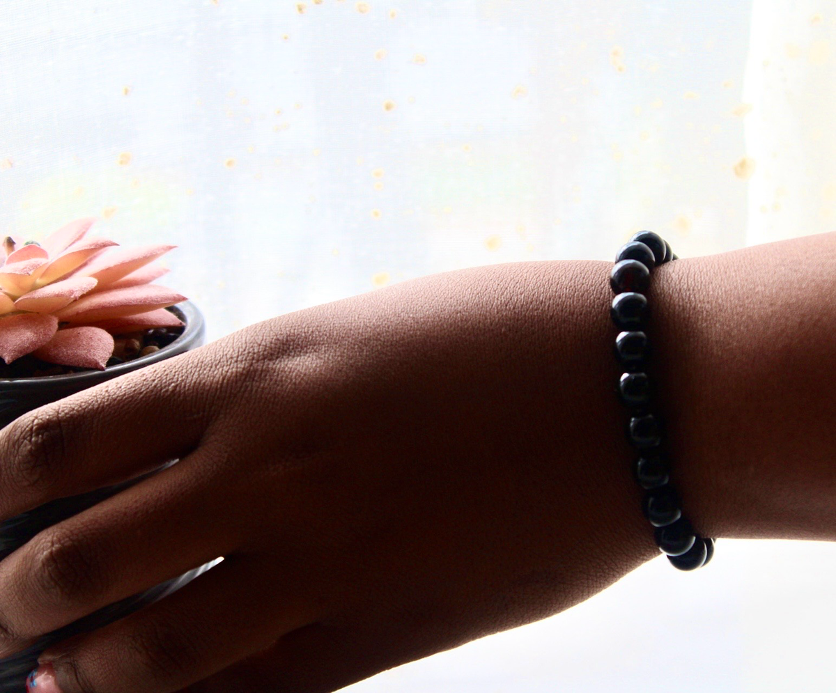 Black Obsidian Gemstone Bracelet – 8mm