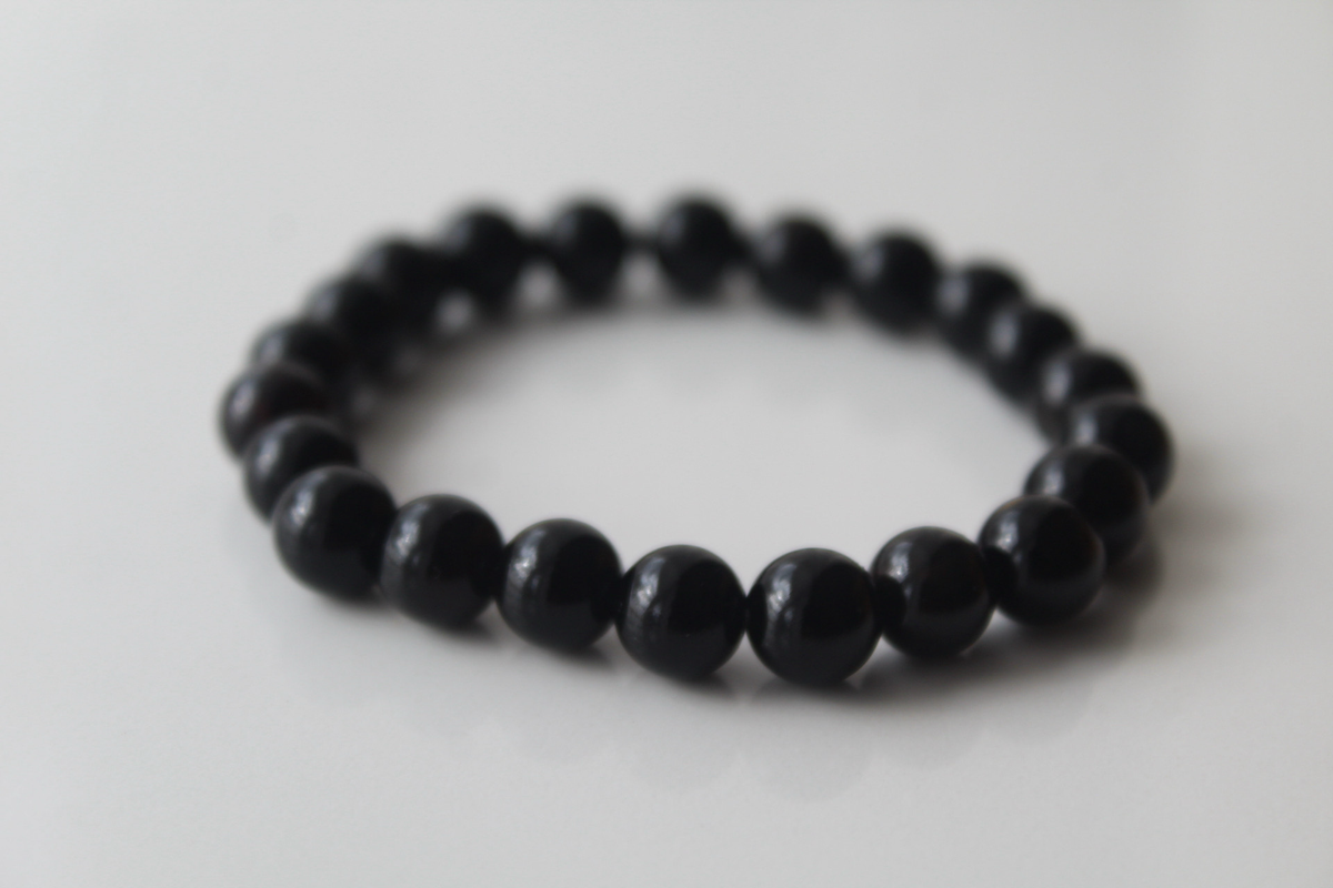 Black Obsidian Gemstone Bracelet – 8mm