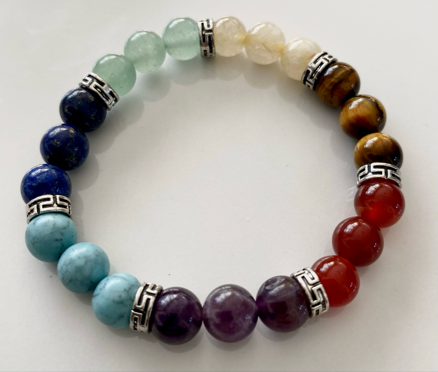 Chakra-Inspired Gemstone Bracelet