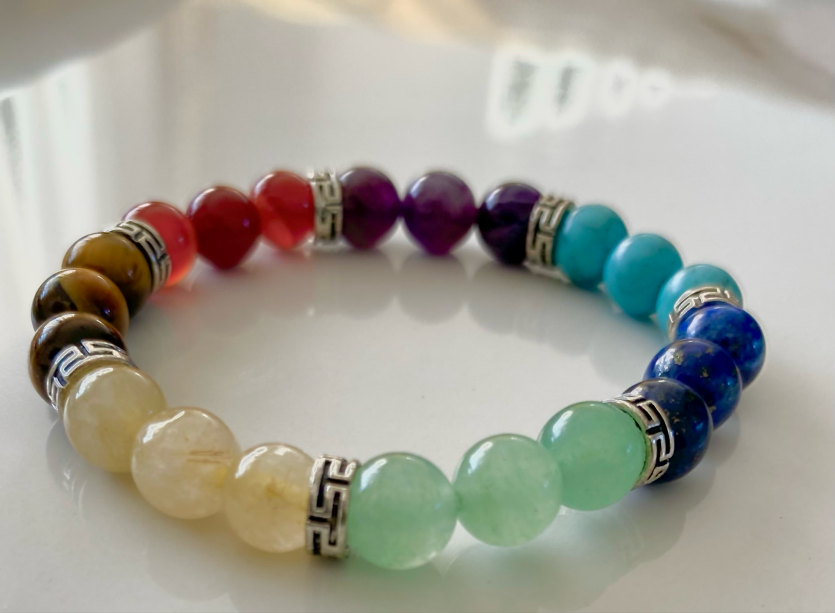 Chakra-Inspired Gemstone Bracelet