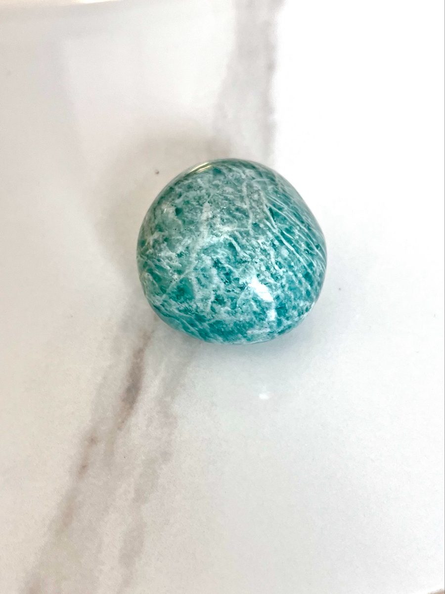 Amazonite Palm Stone Round 3-4cm [per Stone]