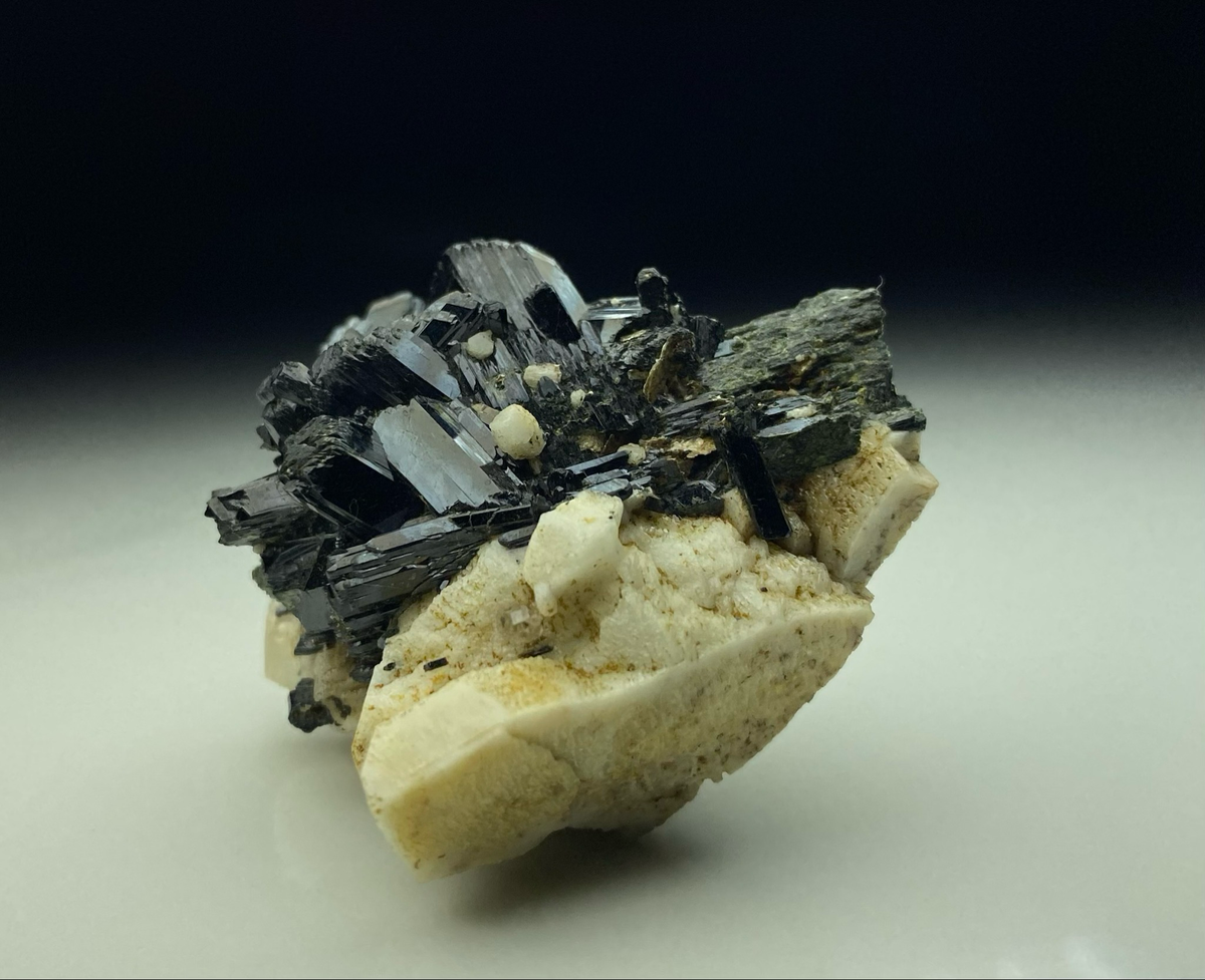 Black Tourmaline on Feldspar – Zomba, Malawi