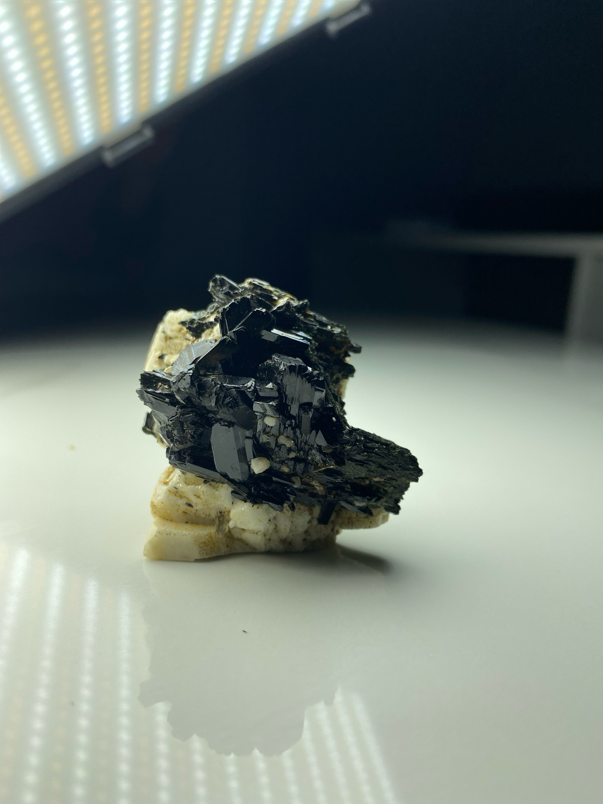 Black Tourmaline on Feldspar – Zomba, Malawi