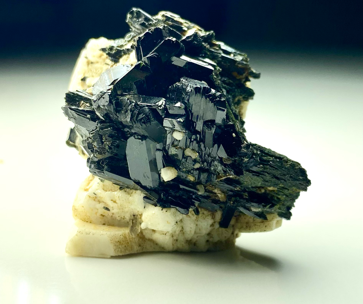 Black Tourmaline on Feldspar – Zomba, Malawi