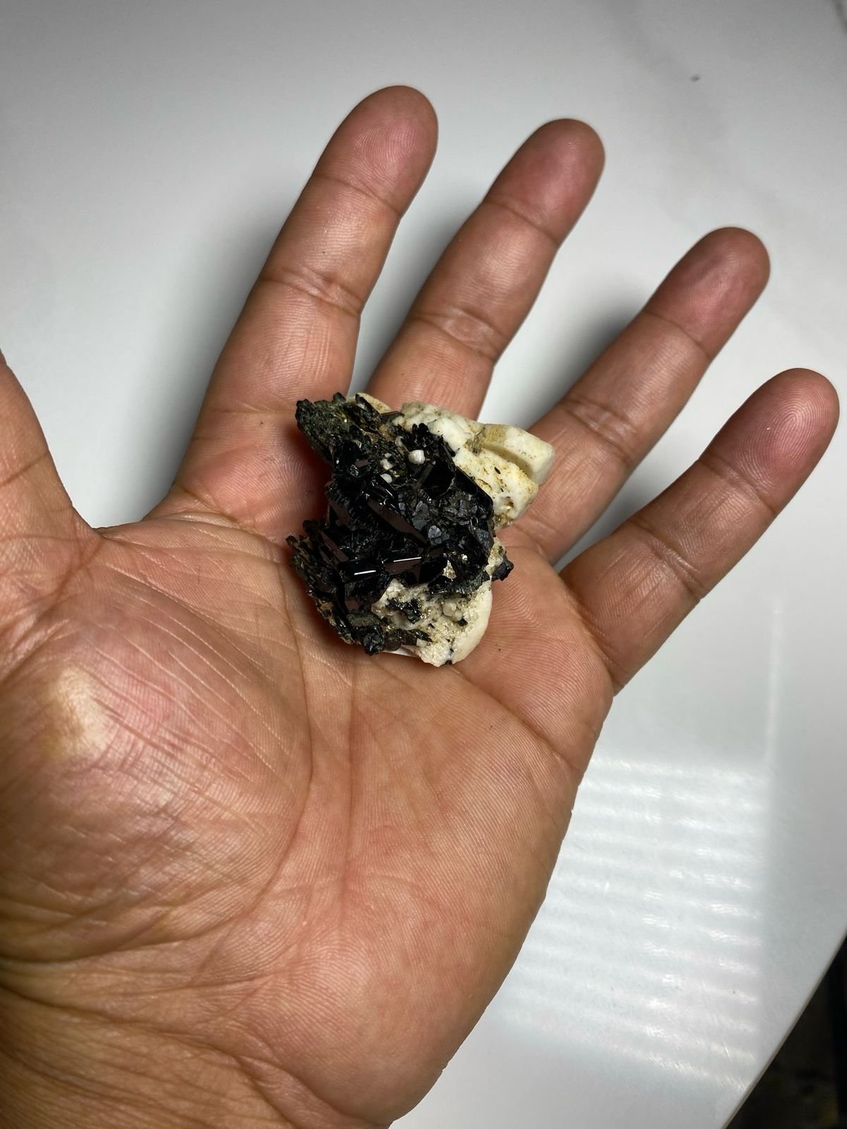 Black Tourmaline on Feldspar – Zomba, Malawi