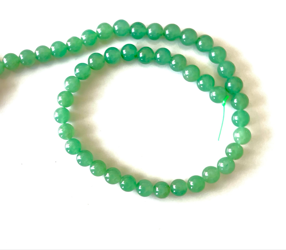Green Aventurine 8mm Beads Strand, +/- 48 Beads