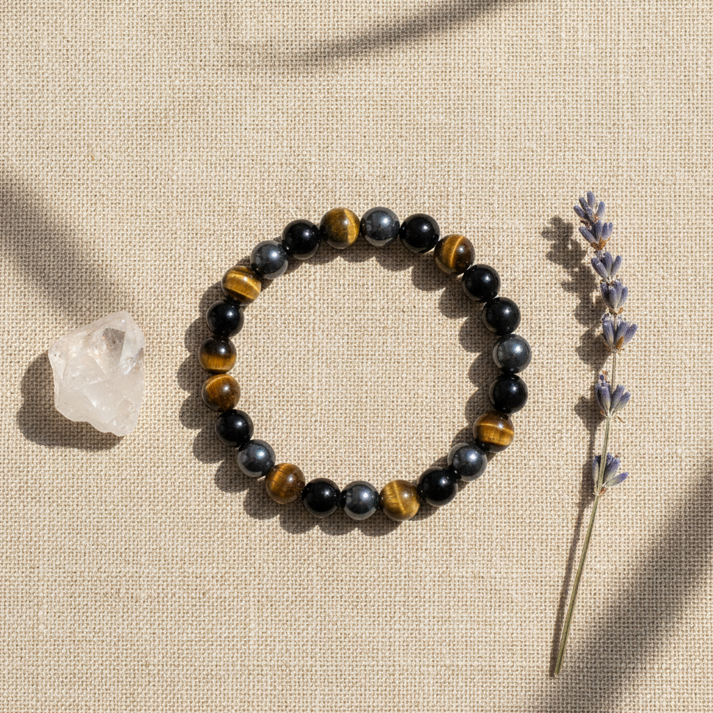 VIKA Original Triple-Stone Grounding Bracelet – 8mm