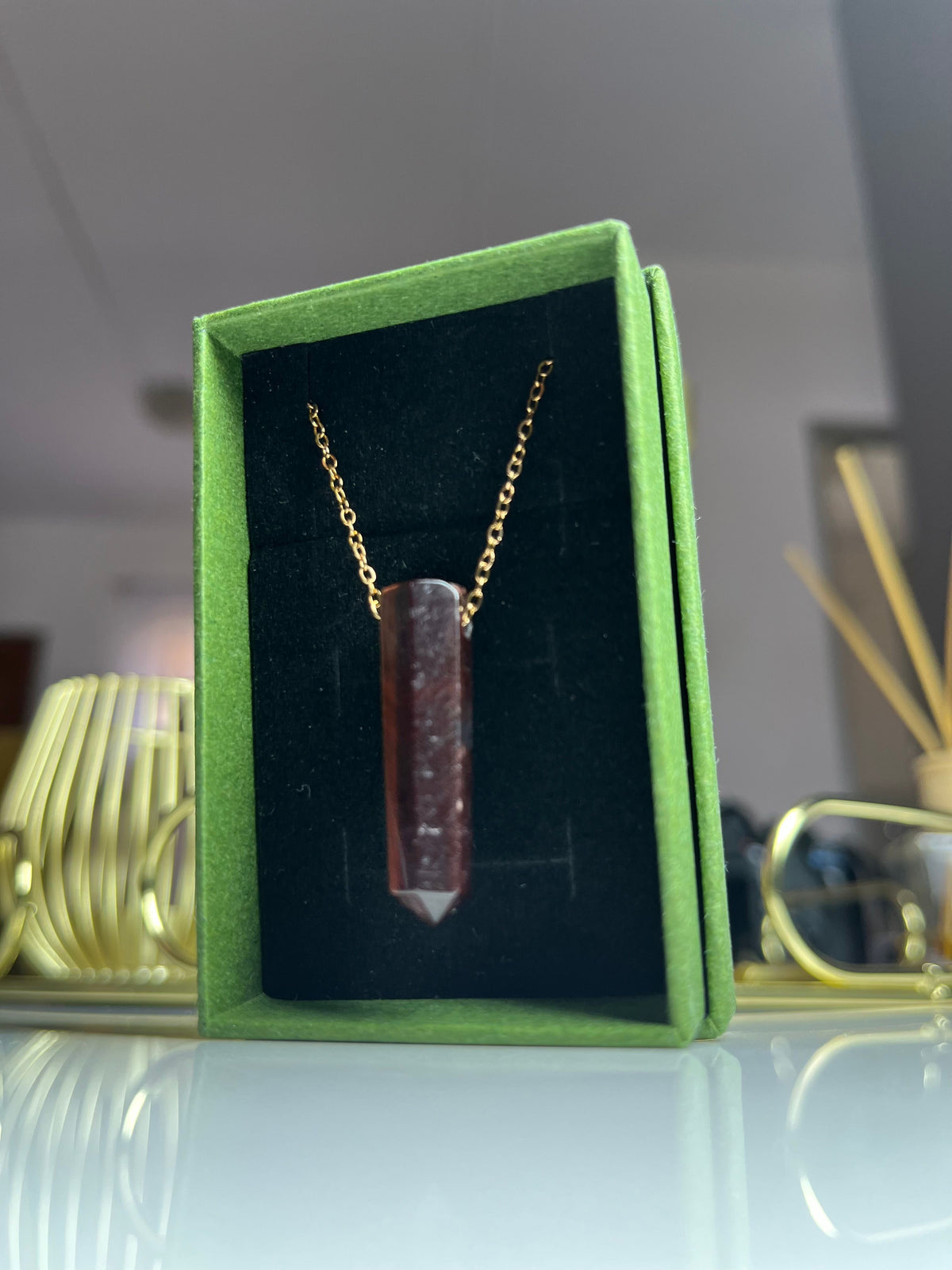 Sbindi Red Tiger’s Eye Pendant