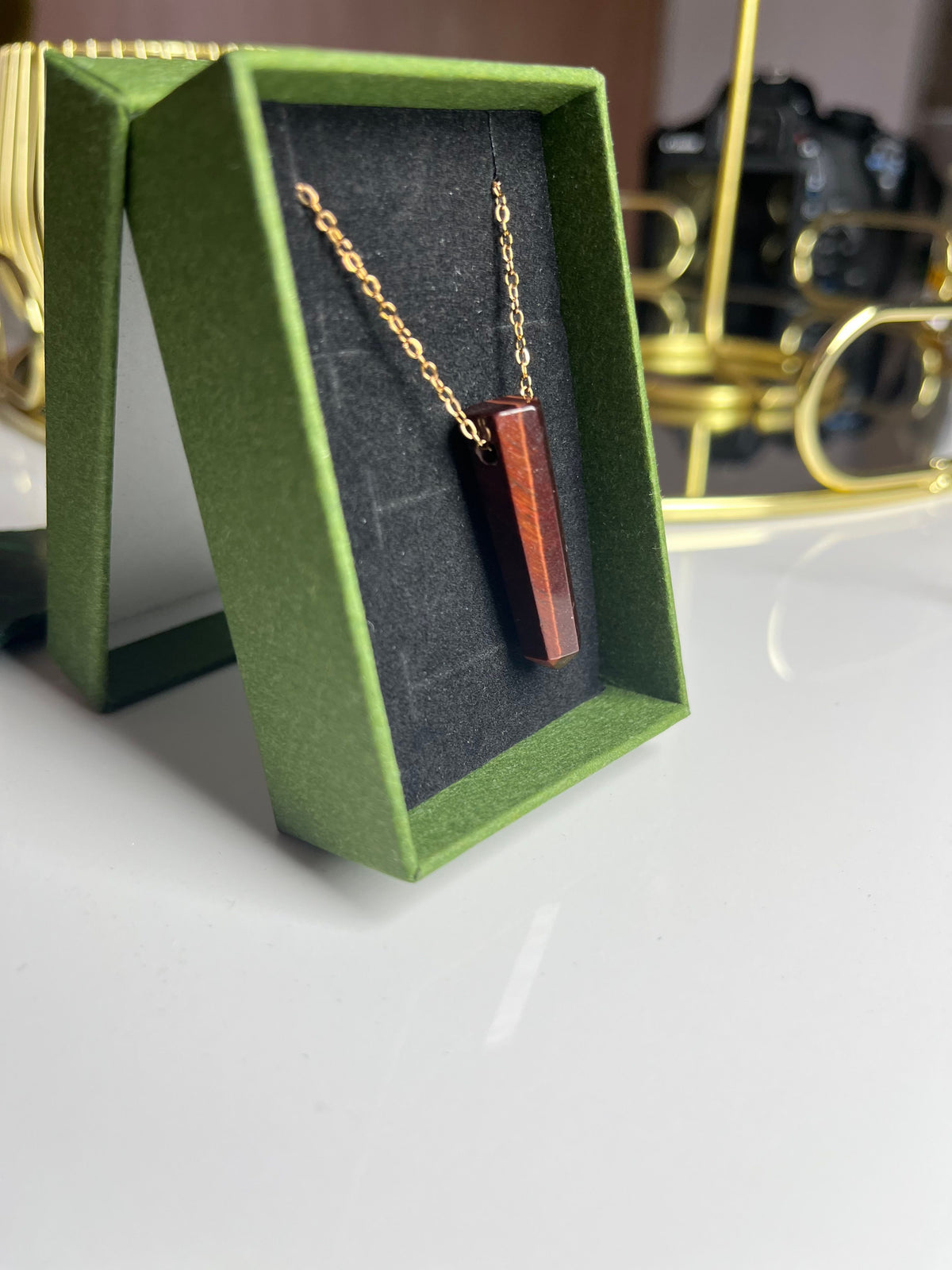 Sbindi Red Tiger’s Eye Pendant