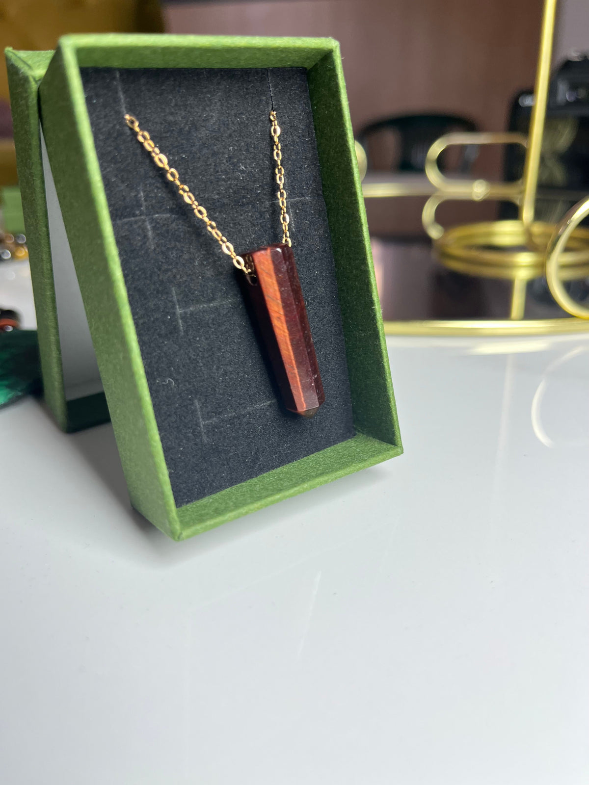 Sbindi Red Tiger’s Eye Pendant